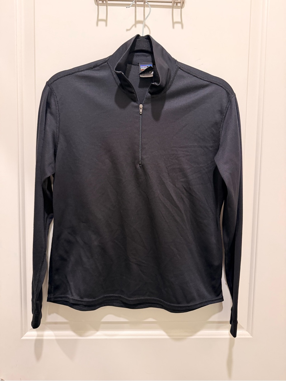 Patagonia Capilene Half Zip Pullover Size M Black Long Sleeve Shirt
